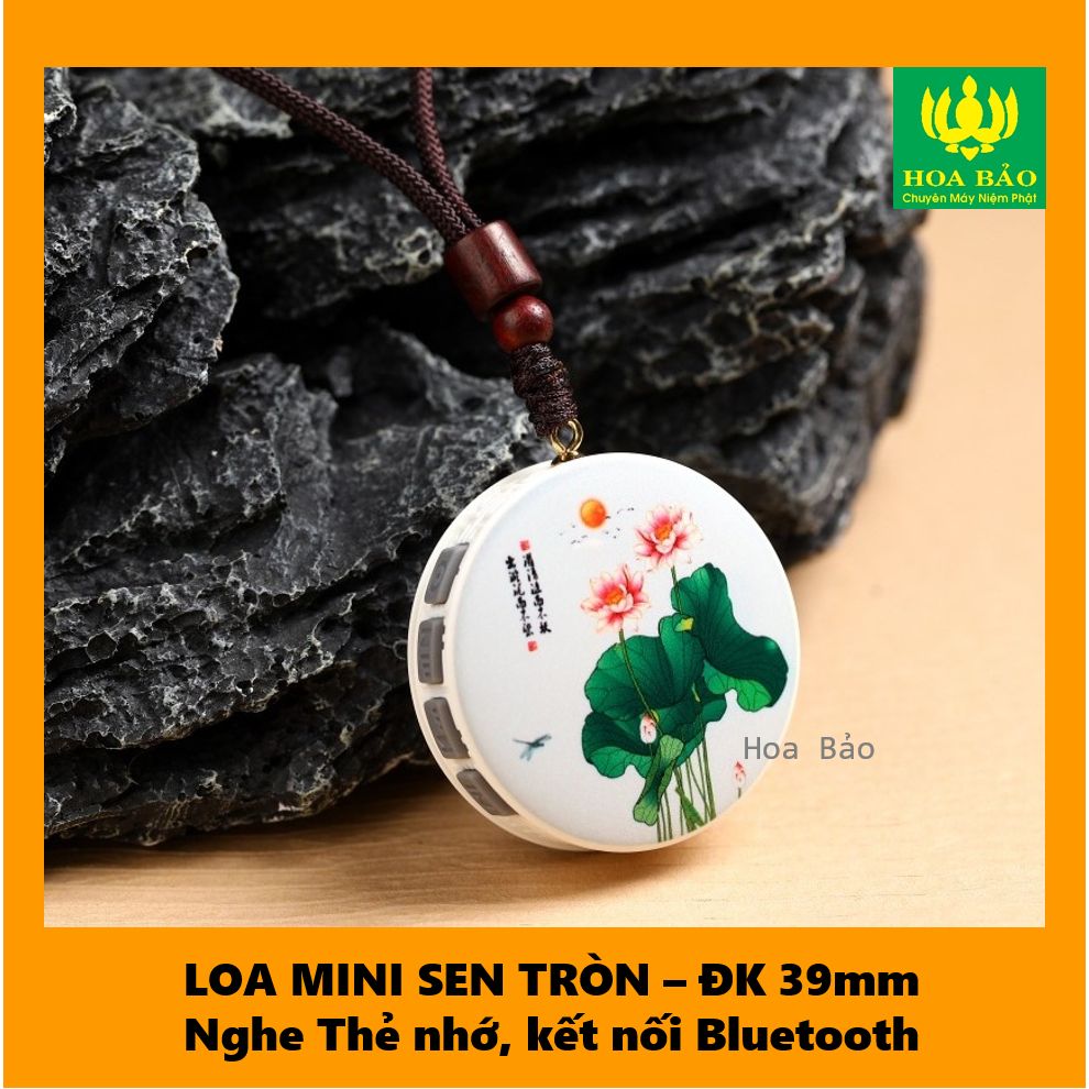  Máy Niệm Phật Mini Sen tròn - MẪU MỚI - Gắn thẻ nhớ, Bluetooth 