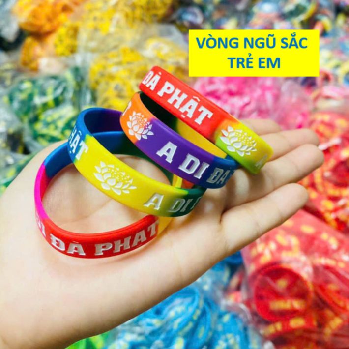  Combo 10 vòng tay A Di Đà Phật - vòng tay cao su 