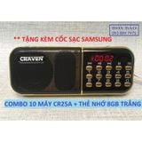  COMBO 10 MÁY NGHE PHÁP CRAVEN 25 + THẺ NHỚ 8GB TRẮNG 