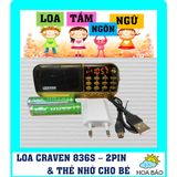  [✔️Chính Hãng] Loa Tắm Ngôn Ngữ Cho Bé, Loa 2 Pin, Loa Học Tiếng Anh, Tiếng Ồn Trắng, Loa Nghe Nhạc Craven 836 Hoa Bảo 