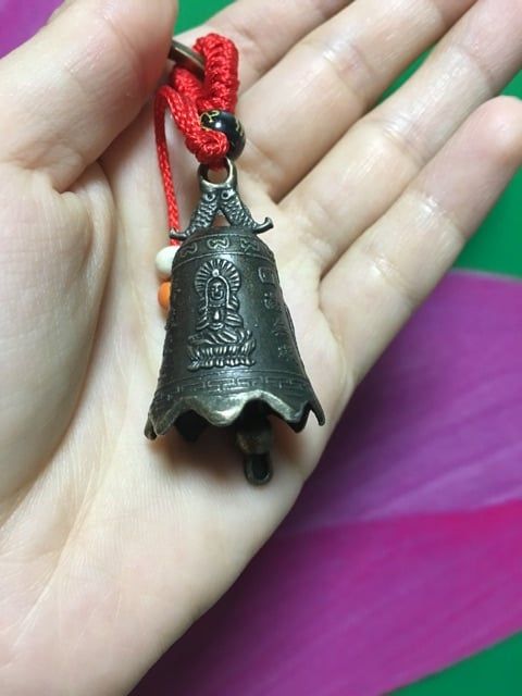  Móc khoá chuông đồng hình Phật Quan Âm 