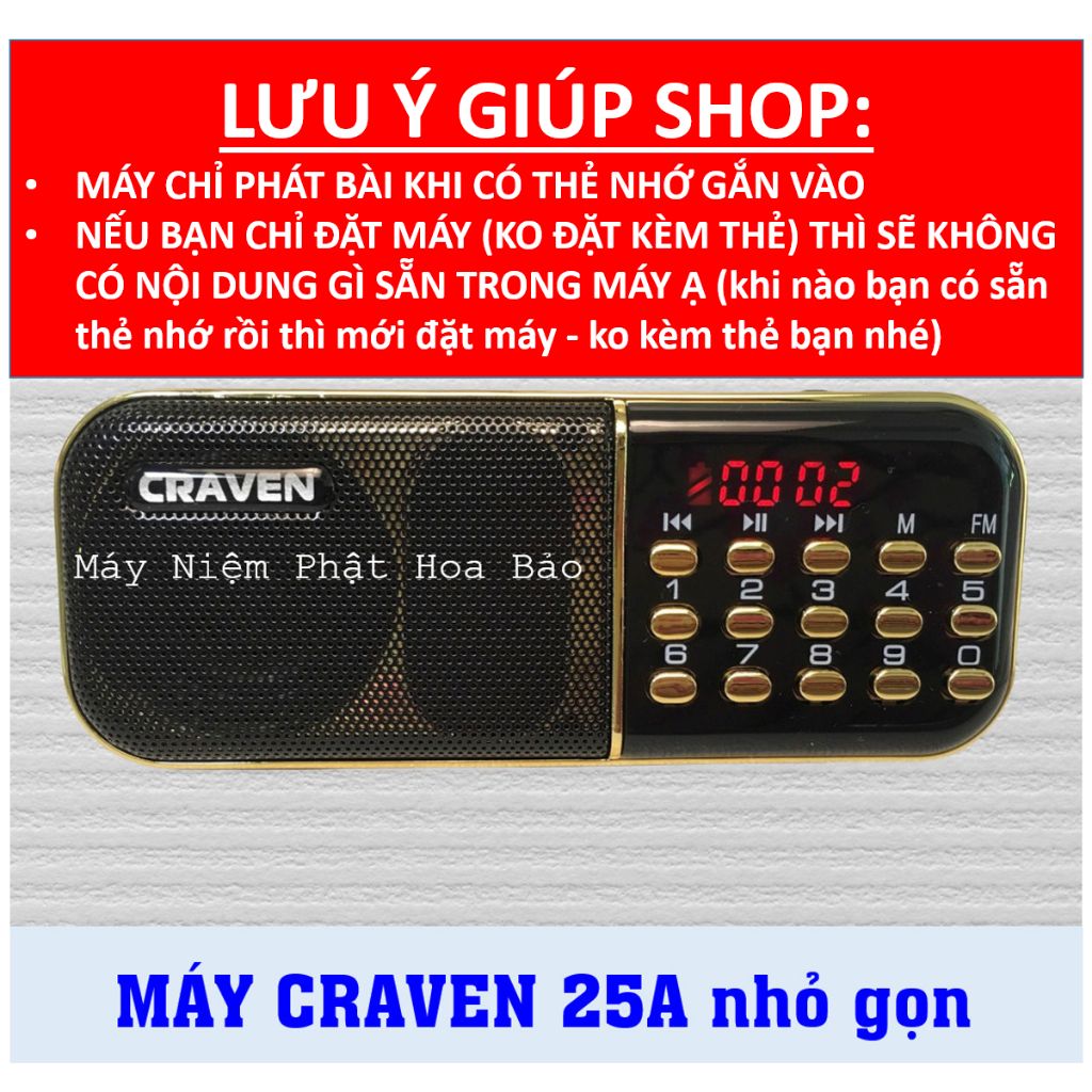  ✅Máy 1pin - Máy Niệm Phật - Nghe Pháp- Tụng Kinh - Loa Caraven Cr25a ✅Siêu Bền✅ 