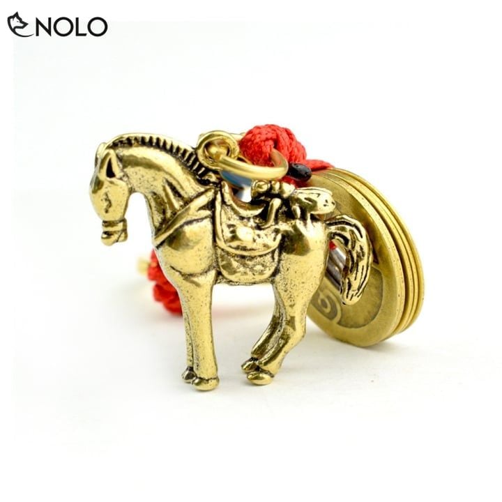  Móc Khoá Hình Ngựa Kèm Đồng Xu Mã Đáo Thành Công 