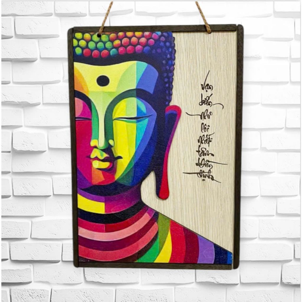  Bảng gỗ Phật Pháp trang trí, Tranh gỗ Phật Pháp decor treo tường 
