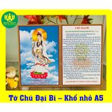  ✨ Combo 10 Tờ Chú Đại Bi - Khổ Nhỏ A5 ✨ Giấy Dày Dặn, Chống Thấm 