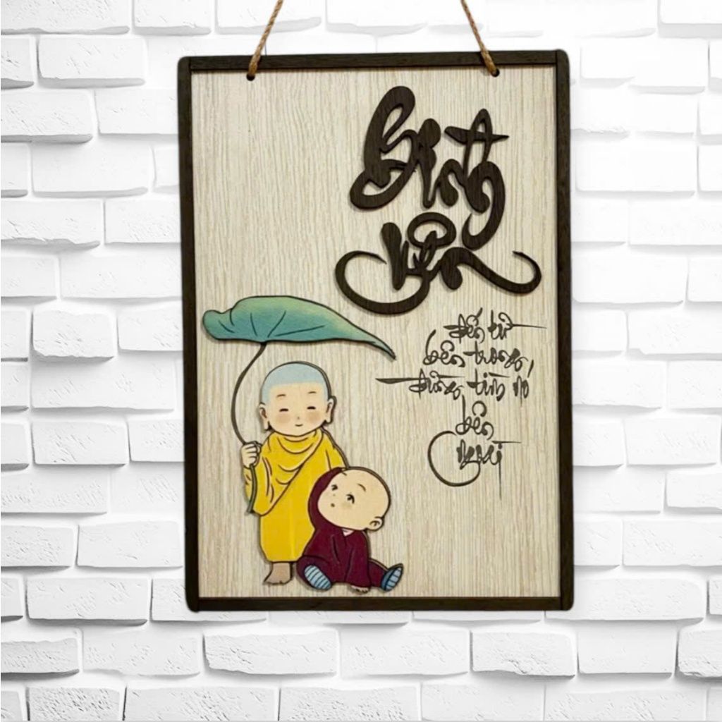  Bảng gỗ Phật Pháp trang trí, Tranh gỗ Phật Pháp decor treo tường 