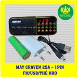  ✔️Loa Nghe Pháp Craven CR25A 1 Pin, Đài Nghe Kinh, Loa Thẻ Nhớ 