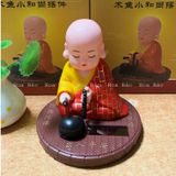  [Bộ Tượng An Lạc] Tượng Chú Tiểu Gõ Mõ Tụng Kinh - Chạy bằng năng lượng 