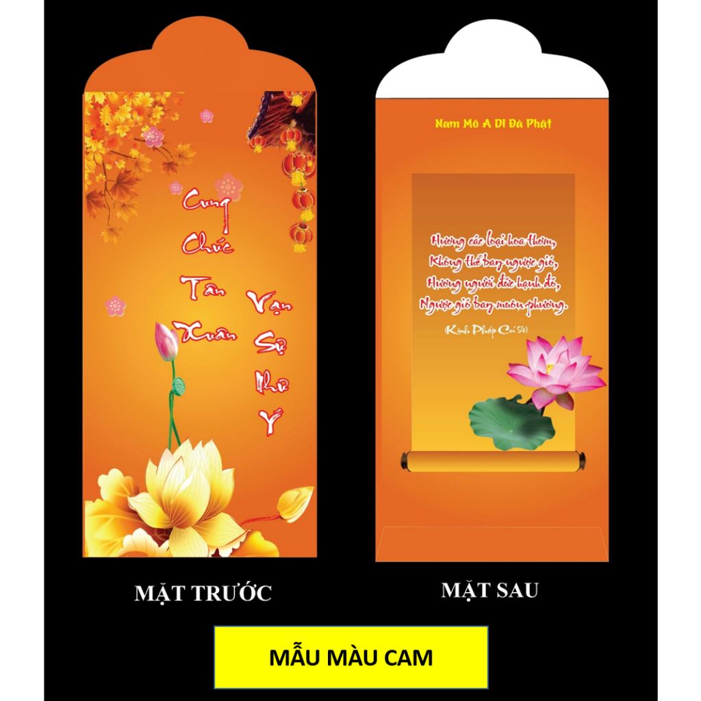  Set 10 Bao Lì Xì Tết Phật giáo - Cúng dường, lì xì rất trang nghiêm ý nghĩa 