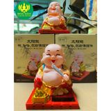  [Bộ Tượng Mỉm Cười] Tượng Phật Di Lặc cầm quạt - Chạy bằng năng lượng 