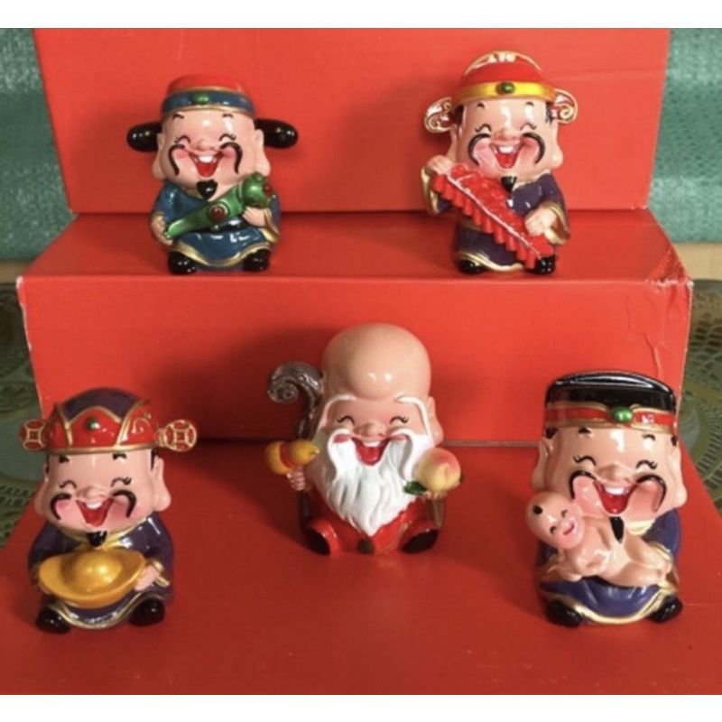  BỘ TƯỢNG 5 ÔNG THẦN TÀI - MAY MẮN TÀI LỘC 