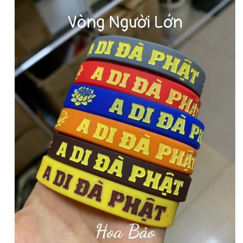  Combo 10 vòng tay A Di Đà Phật - vòng tay cao su 