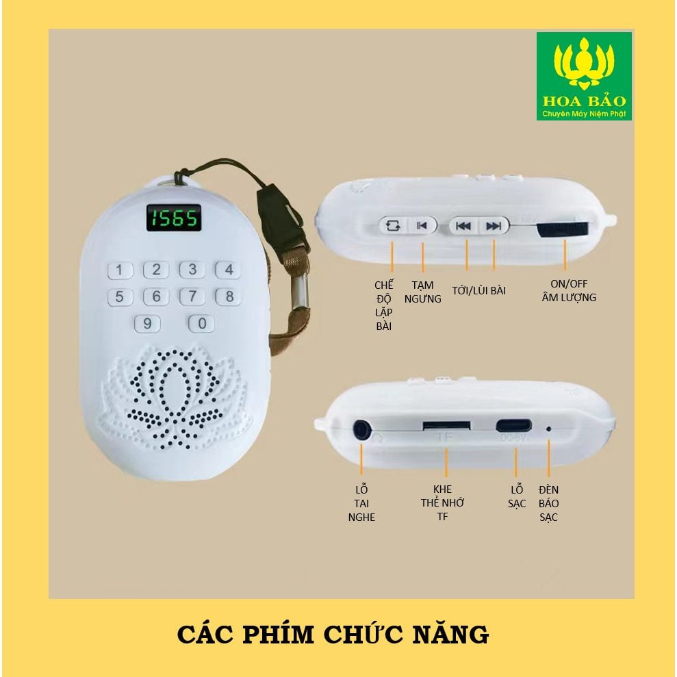  Loa Niệm Phật HOA SEN - Hàng Cao Cấp Chuẩn Tịnh Tông 