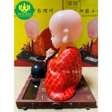  [Bộ Tượng An Lạc] Tượng Chú Tiểu Gõ Mõ Tụng Kinh - Chạy bằng năng lượng 