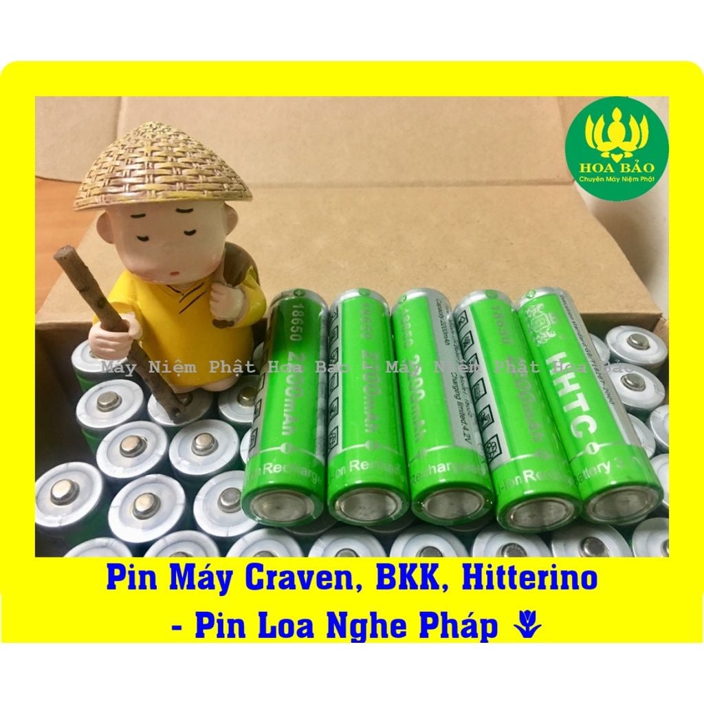  Pin 2200mAh HHTC 18650 - Pin xanh lá 