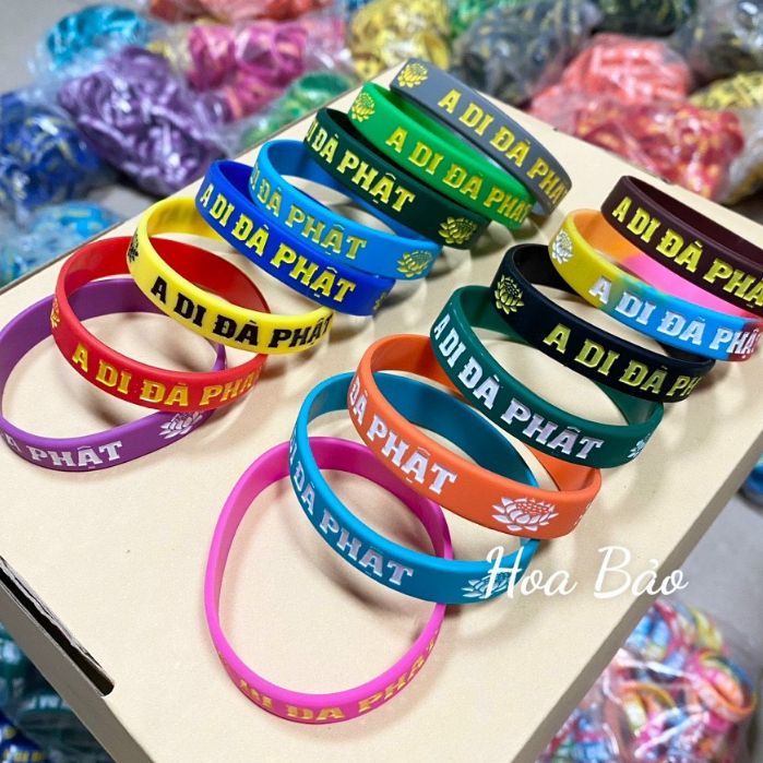  Combo 10 vòng tay A Di Đà Phật - vòng tay cao su 