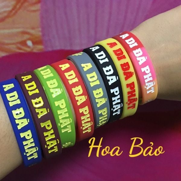  Combo 100 vòng tay cao su A Di Đà Phật 