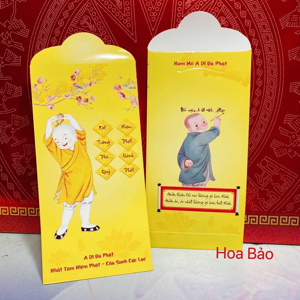  Bao Lì Xì Phật Giáo (giấy dày rất đẹp ạ) 
