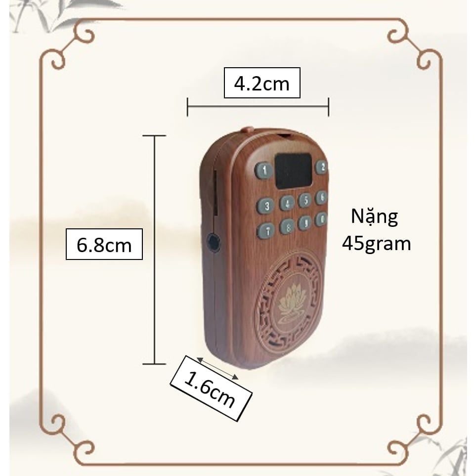  Máy niệm Phật Mini SEN 69 BÀI, Có Phím Số, âm thanh to 
