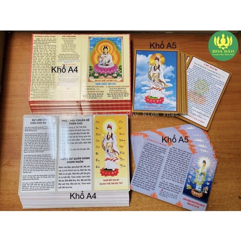  ✨ Combo 10 Tờ Chú Đại Bi - Khổ Nhỏ A5 ✨ Giấy Dày Dặn, Chống Thấm 