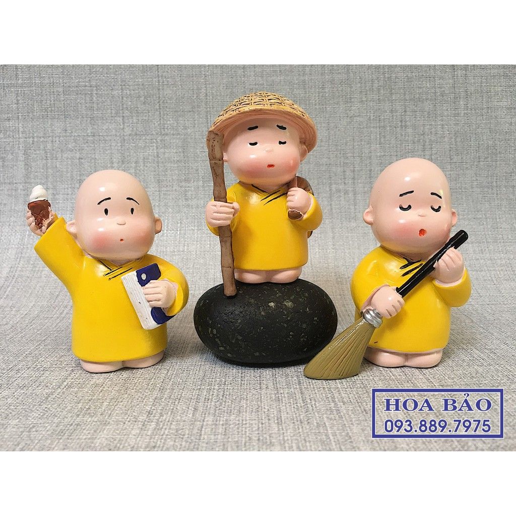  BỘ TƯỢNG 3 CHÚ TIỂU ÁO VÀNG -  RẤT ĐÁNG YÊU 