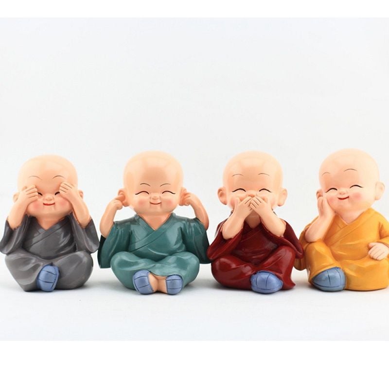  4 TƯỢNG CHÚ TIỂU AN NHIÊN MAY MẮN - BỘ TƯỢNG TỨ KHÔNG 