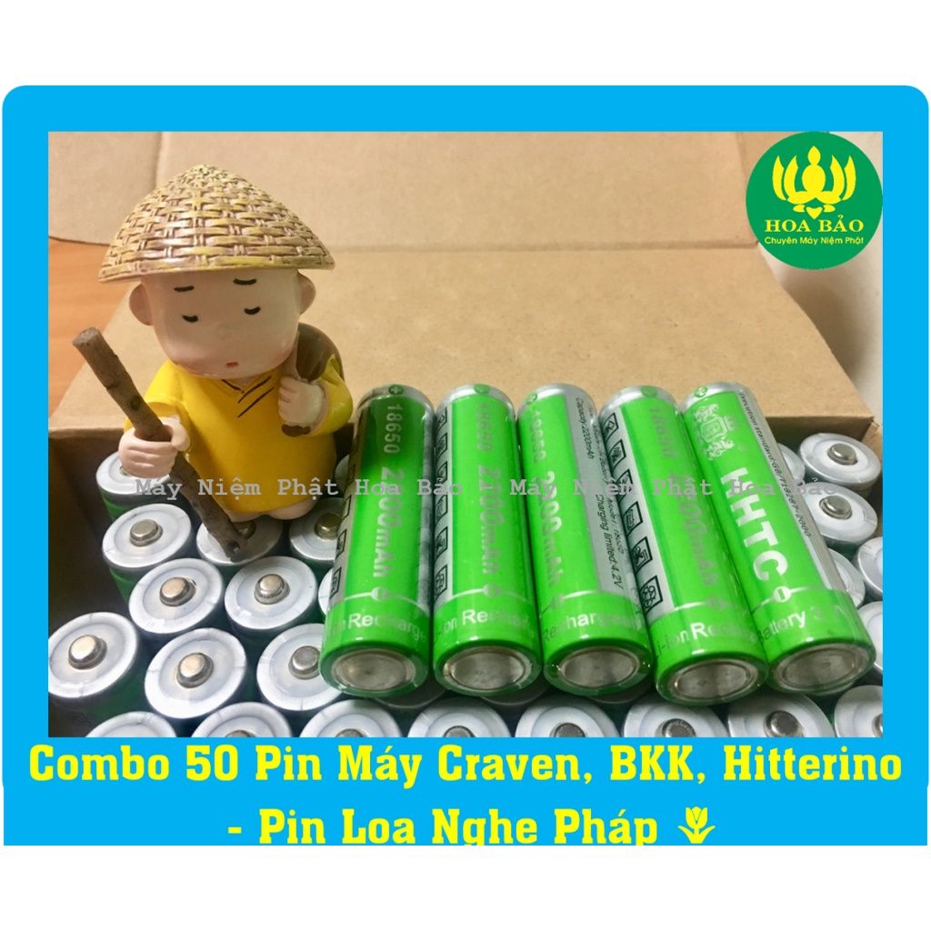  [Mã ELHACE giảm 4% đơn 300K] Combo 50 Pin Máy Craven, BKK, Hitterino - Pin Loa Nghe Pháp 