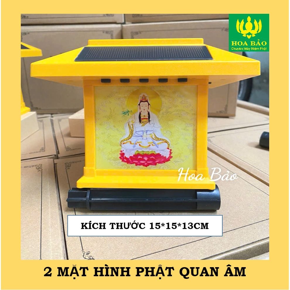  MỚI - Máy Niệm Phật Năng Lượng Mặt Trời Ngôi Nhà, Có Đèn 