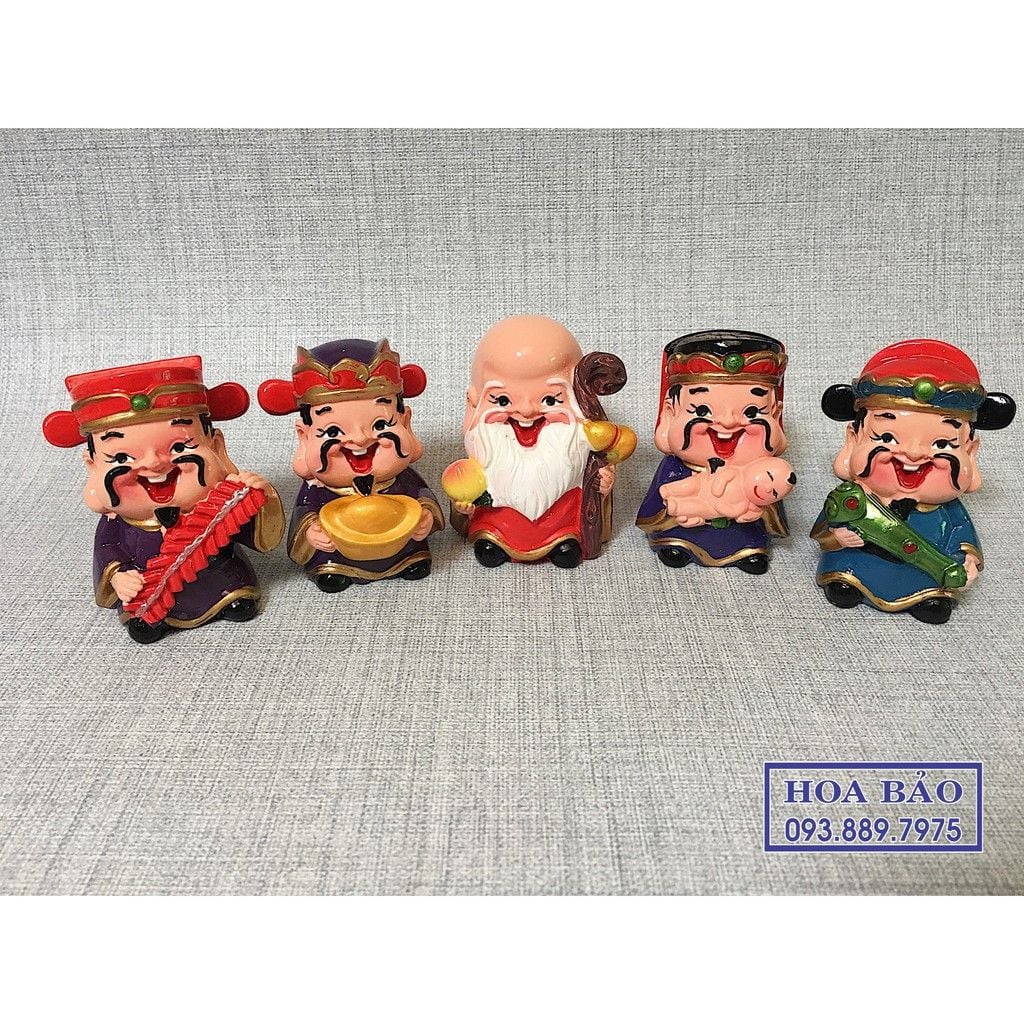  BỘ TƯỢNG 5 ÔNG THẦN TÀI - MAY MẮN TÀI LỘC 