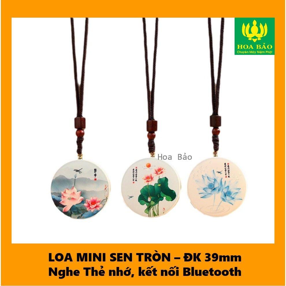  Máy Niệm Phật Mini Sen tròn - MẪU MỚI - Gắn thẻ nhớ, Bluetooth 
