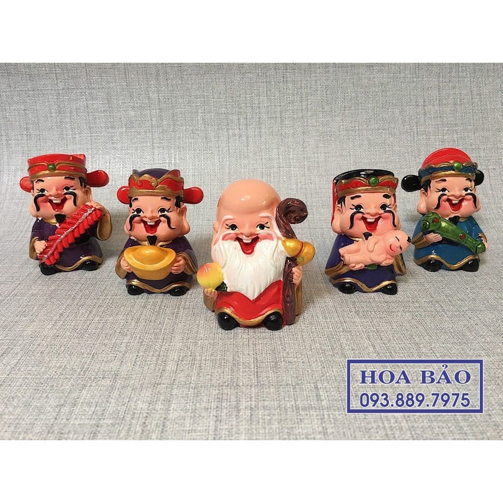  BỘ TƯỢNG 5 ÔNG THẦN TÀI - MAY MẮN TÀI LỘC 