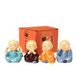  4 TƯỢNG CHÚ TIỂU AN NHIÊN MAY MẮN - BỘ TƯỢNG TỨ KHÔNG 