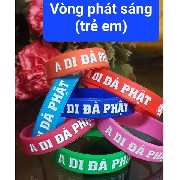  Vòng Tay A Di Đà Phật dạ quang phát sáng chữ 