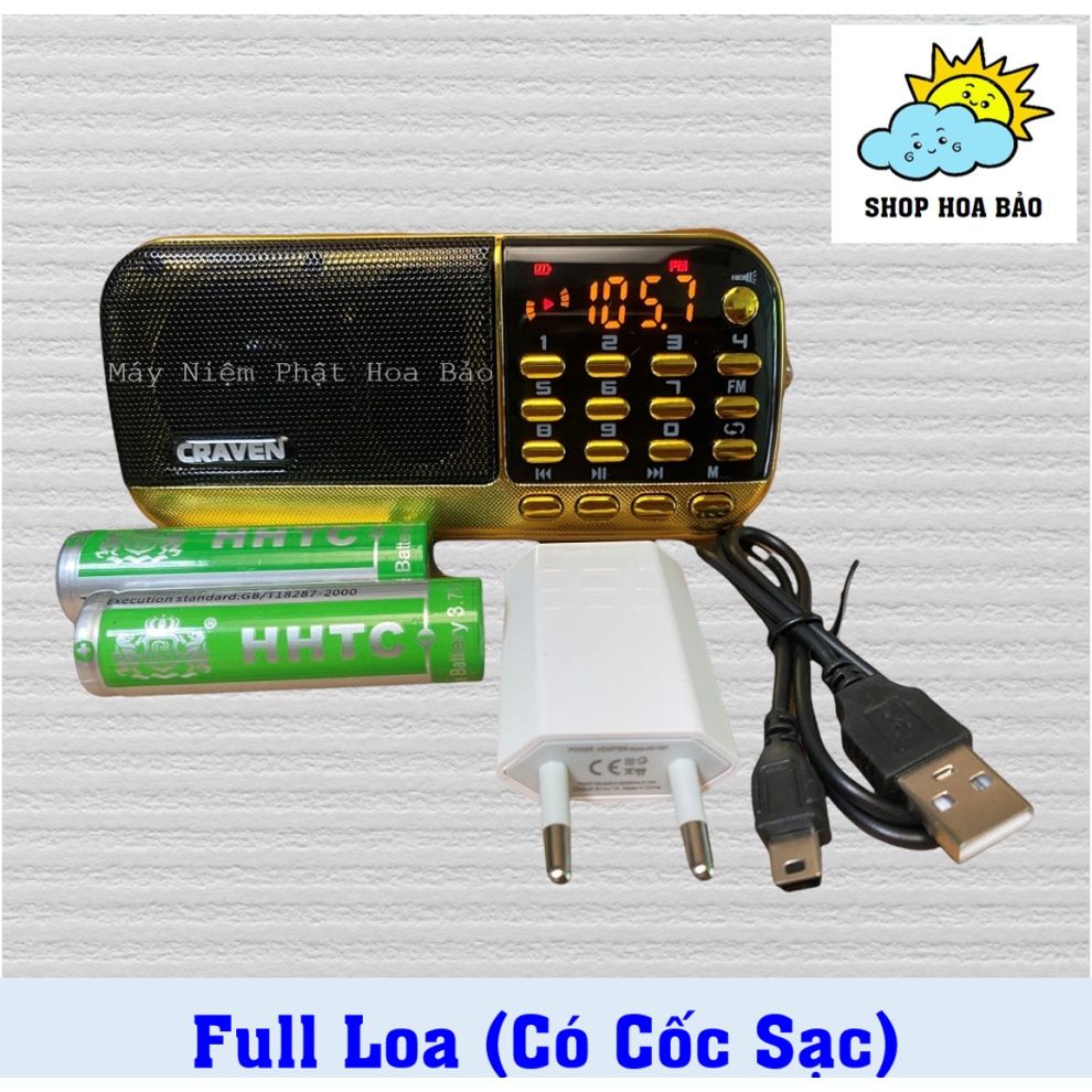  [✔️Chính Hãng] Loa Tắm Ngôn Ngữ Cho Bé, Loa 2 Pin, Loa Học Tiếng Anh, Tiếng Ồn Trắng, Loa Nghe Nhạc Craven 836 Hoa Bảo 