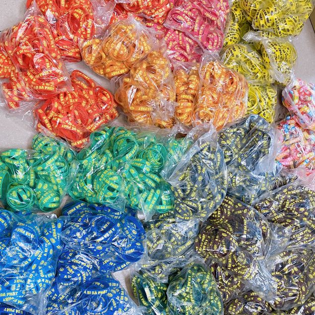  Combo 10 vòng tay A Di Đà Phật - vòng tay cao su 