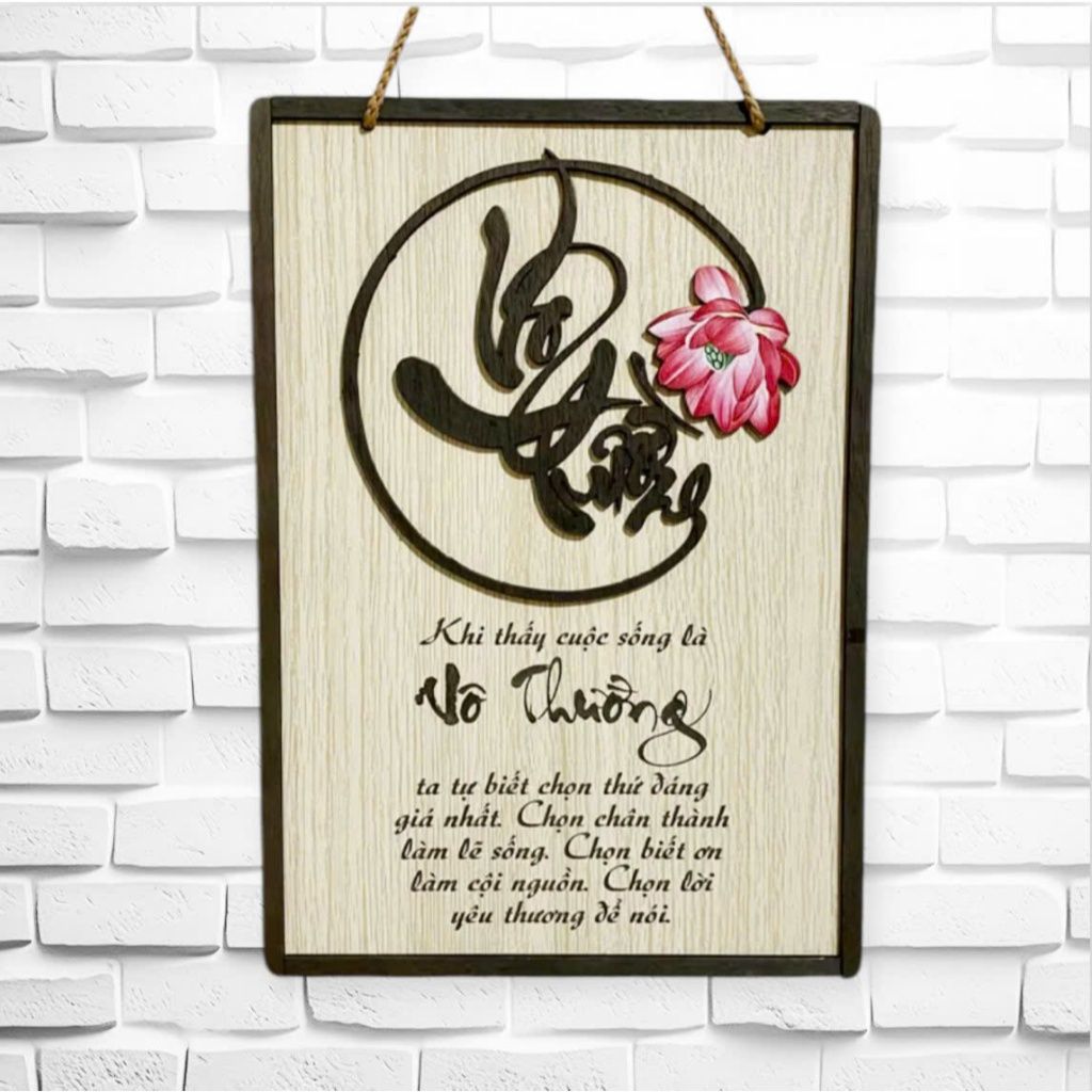  Bảng gỗ Phật Pháp trang trí, Tranh gỗ Phật Pháp decor treo tường 