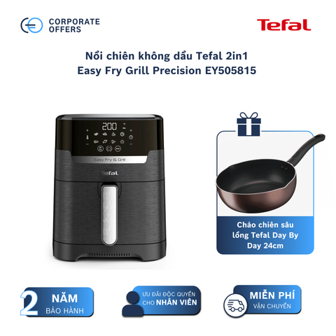Nồi chiên không dầu Tefal 2in1 Easy Fry Grill Precision EY505815