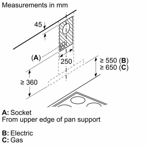 Máy hút mùi dạng chữ T Bosch DWB67BK61T - Series 4 (60cm)