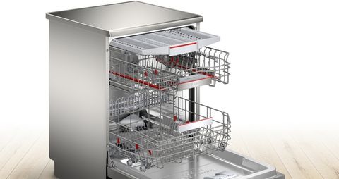 Máy rửa chén độc lập Bosch SMS6ZCI08E Inox, chống vân tay (60 cm) - Series 6