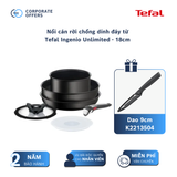 Nồi cán rời chống dính đáy từ Tefal Ingenio Unlimited -18cm