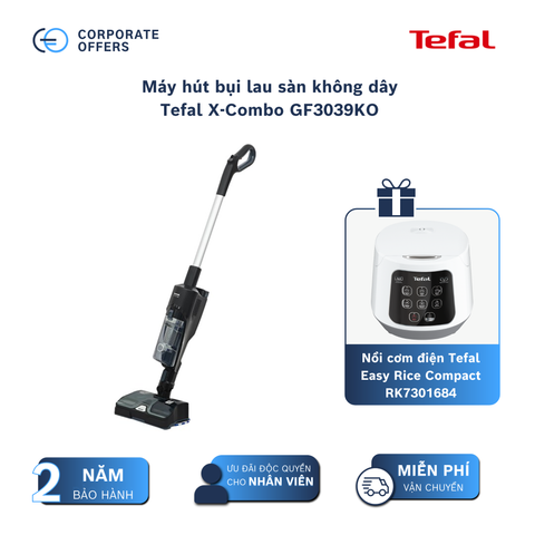 Máy hút bụi lau sàn không dây Tefal X-Combo GF3039KO