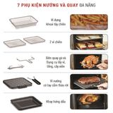 Nồi chiên không dầu Tefal 9 trong 1 Easy fry Oven Grill FW501815 (Tặng 1 Hộp nhựa vuông Tefal 1.2L)