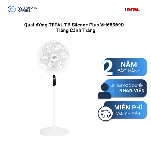 Quạt đứng TEFAL TB Silence Plus VH689690 - Trắng Cánh Trắng