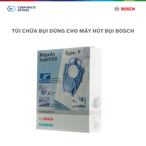 Túi máy hút bụi, Loại P, 4 túi chứa bụi máy hút bụi MegaAir SuperTEX loại P