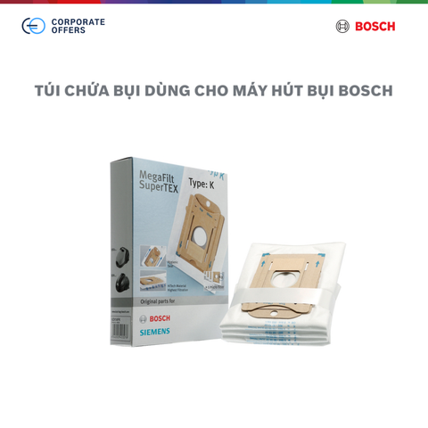 Túi máy hút bụi, loại K, 4 túi chứa bụi máy hút bụi SuperTEX loại K MEGAfilt® + 1 bộ lọc vi vệ sinh