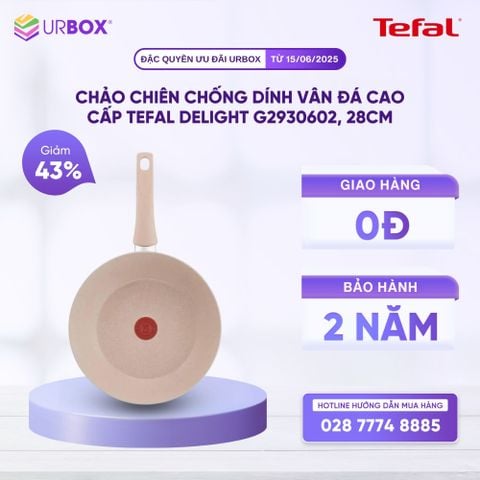Chảo chiên chống dính vân đá cao cấp Tefal Delight G2930602, 28cm - URBOX