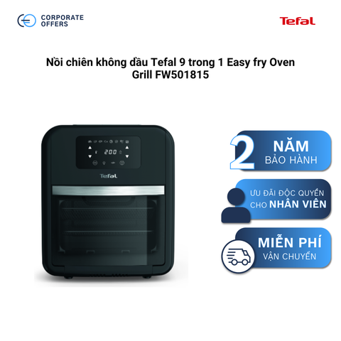 Nồi chiên không dầu Tefal 9 trong 1 Easy fry Oven Grill FW501815 (Tặng 1 Hộp nhựa vuông Tefal 1.2L)
