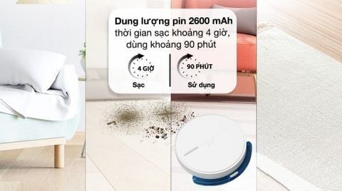 Robot hút bụi và lau nhà tự động Tefal S70  - RG8477WH