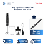 Máy xay sinh tố cầm tay Tefal HB943838 - đen, 1000W