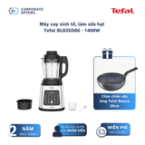 Máy xay sinh tố, làm sữa hạt Tefal BL83SD66 - 1400W (Tặng 1 Chảo chiên sâu lòng Tefal Natura 26cm - 2100111898)